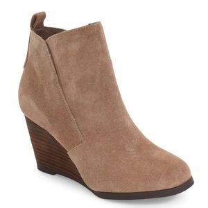 Sole Society Brigitte Wedge Bootie Suede